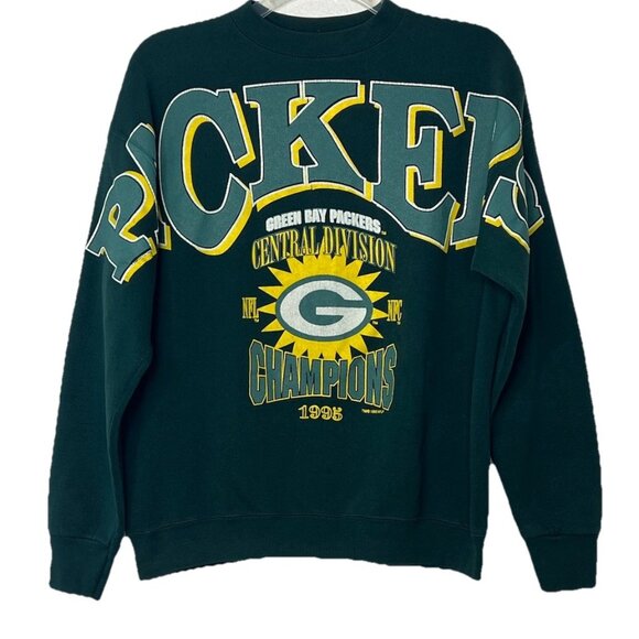 1995 Green Bay Packers Super Rare VTG Sweatshirt NFL NFC Champions - Picture 1 of 12